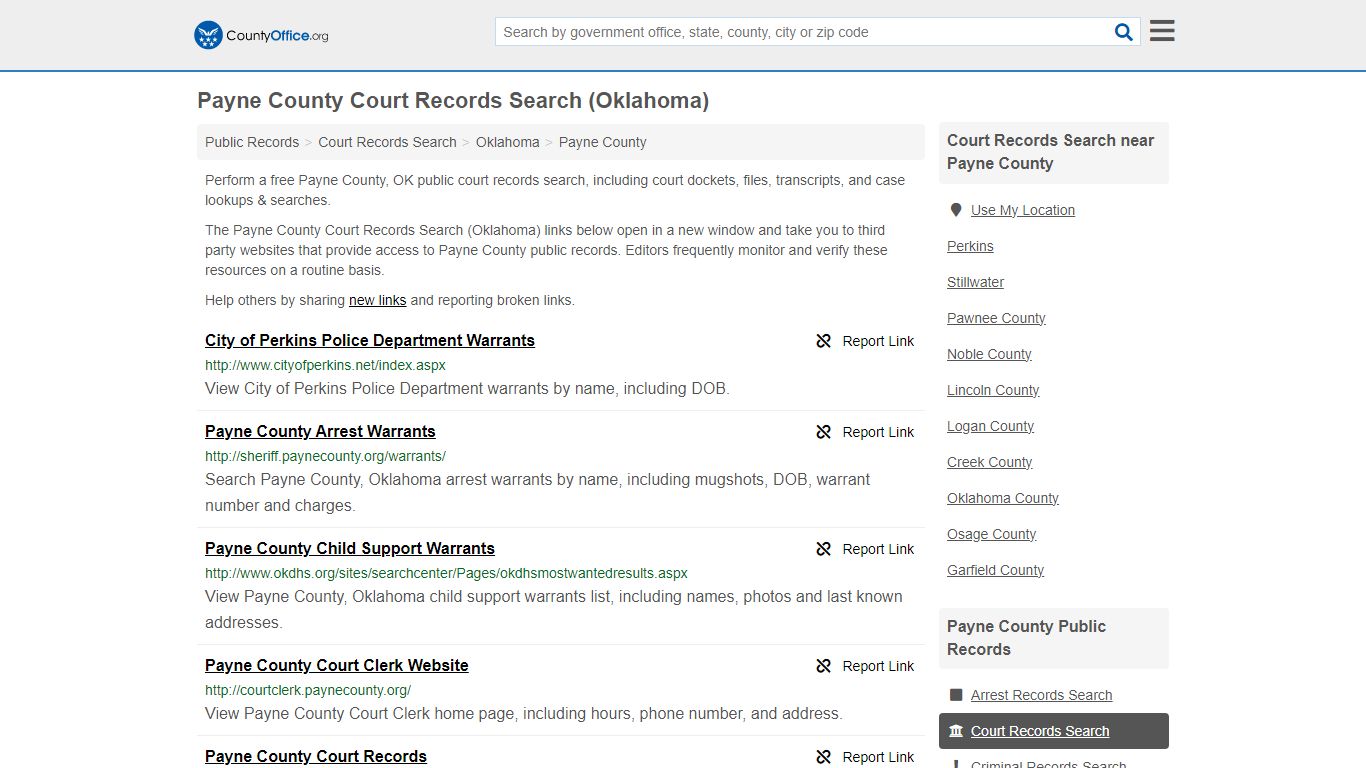 Court Records Search - Payne County, OK (Adoptions, Criminal, Child ...